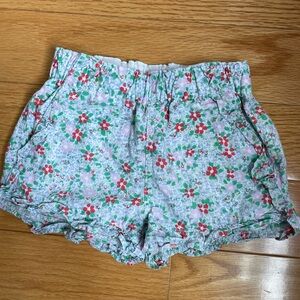 J Crew crewcuts blue floral ruffle shorts